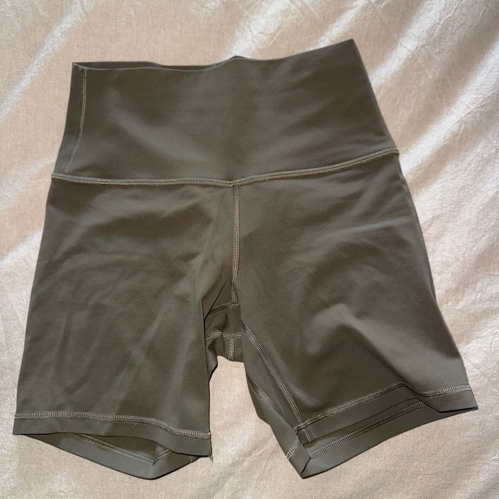 Olive Green lululemon biker Shorts